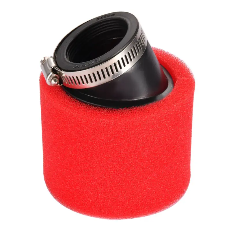 Filtro de ar de espuma angular de 45 mm vermelho para motocicleta ATV Dirt Bike