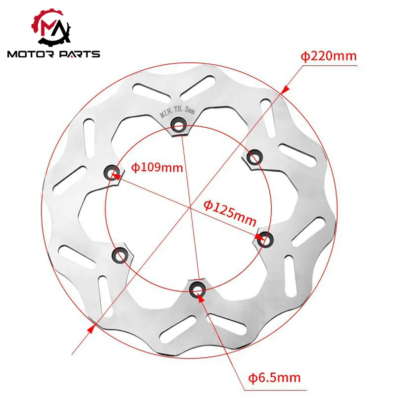 Disco de freio traseiro para veículo off-road KTM